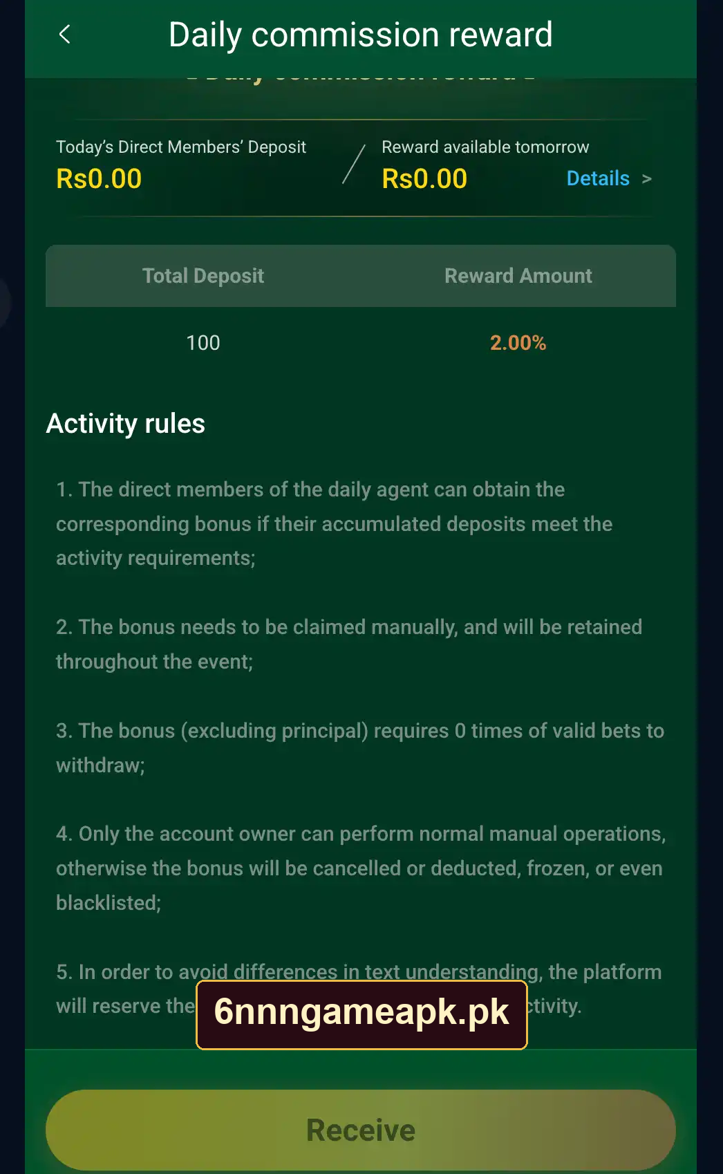 6NNN daily commission rewards